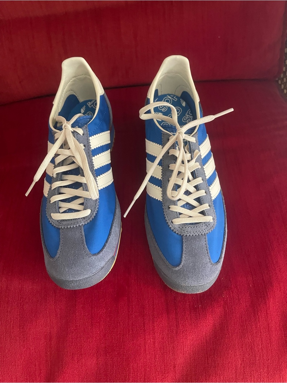 adidas Blue and Gray Classic Low-Top Sneakers